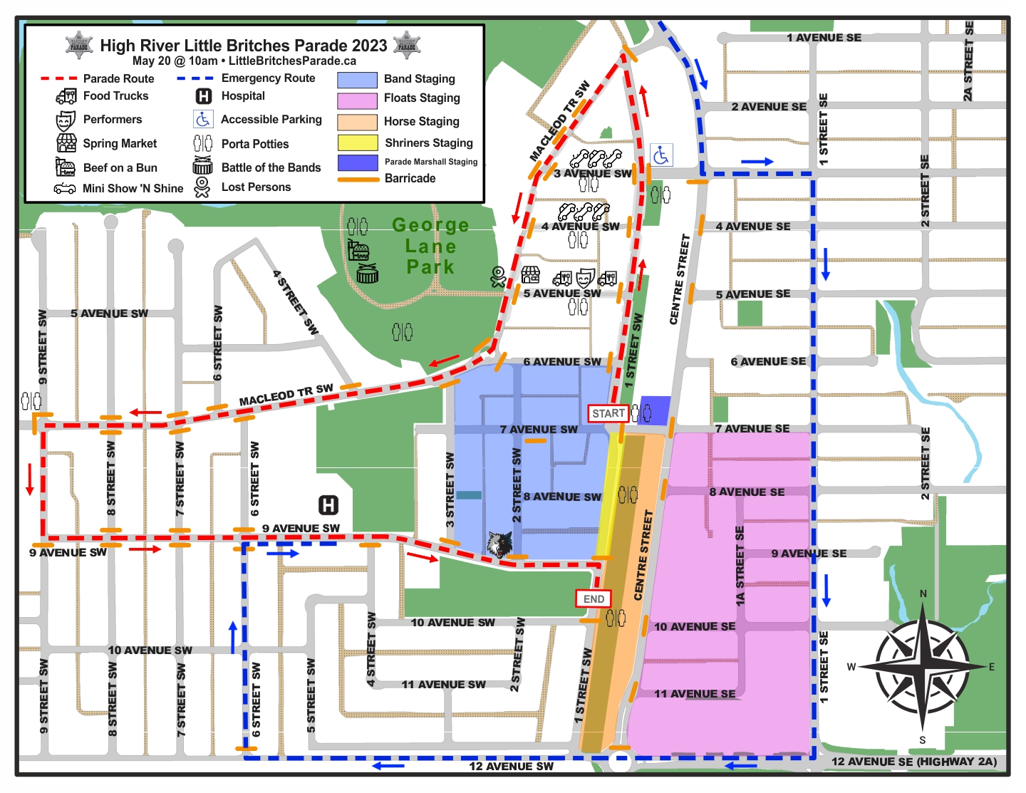 Parade Route and Meeting Location
